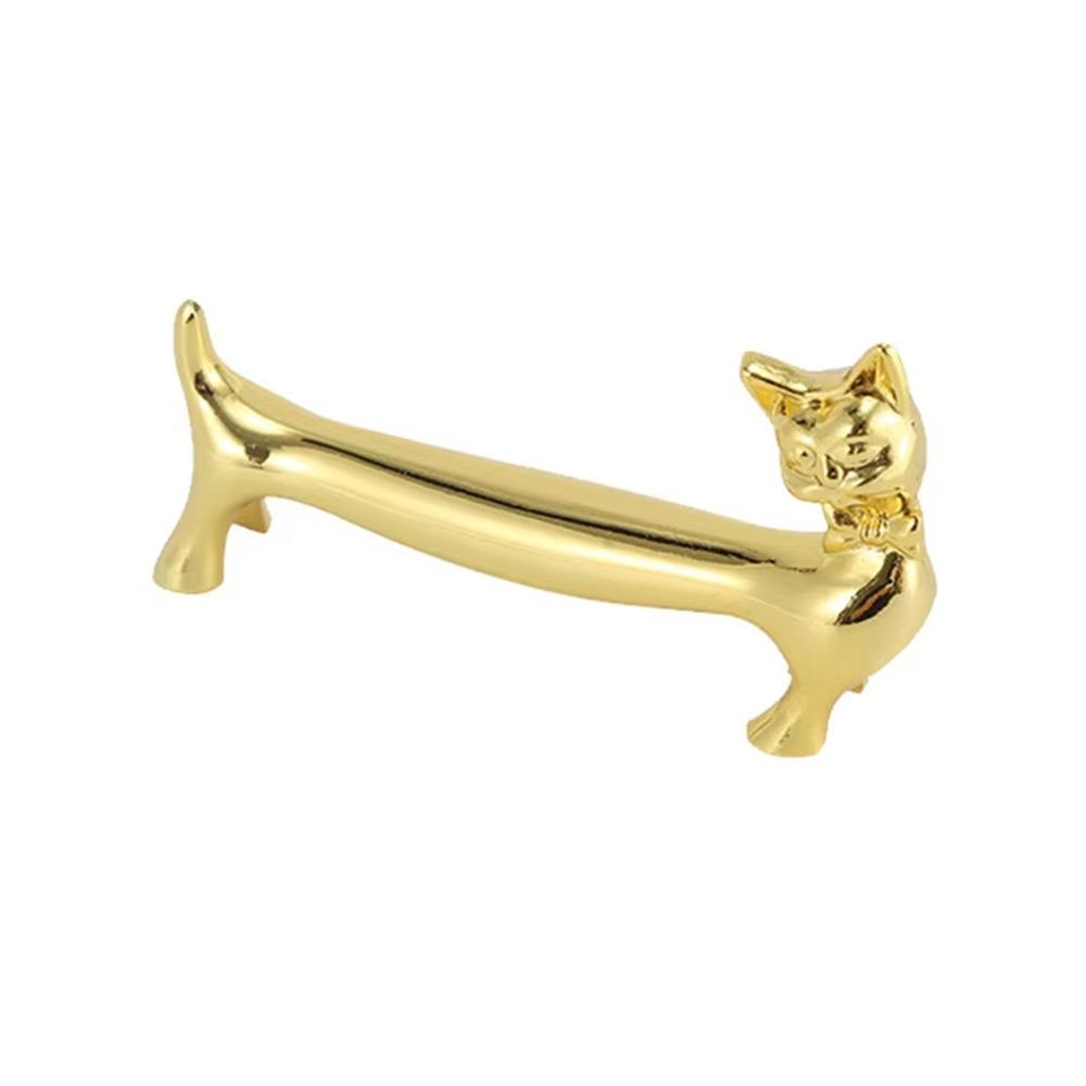 

1 шт. Подставка для палочек для еды с дизайном кошки, цинковый сплав, подставка для столовой посуды, художественное ремесло, украшение стола Golden Cat