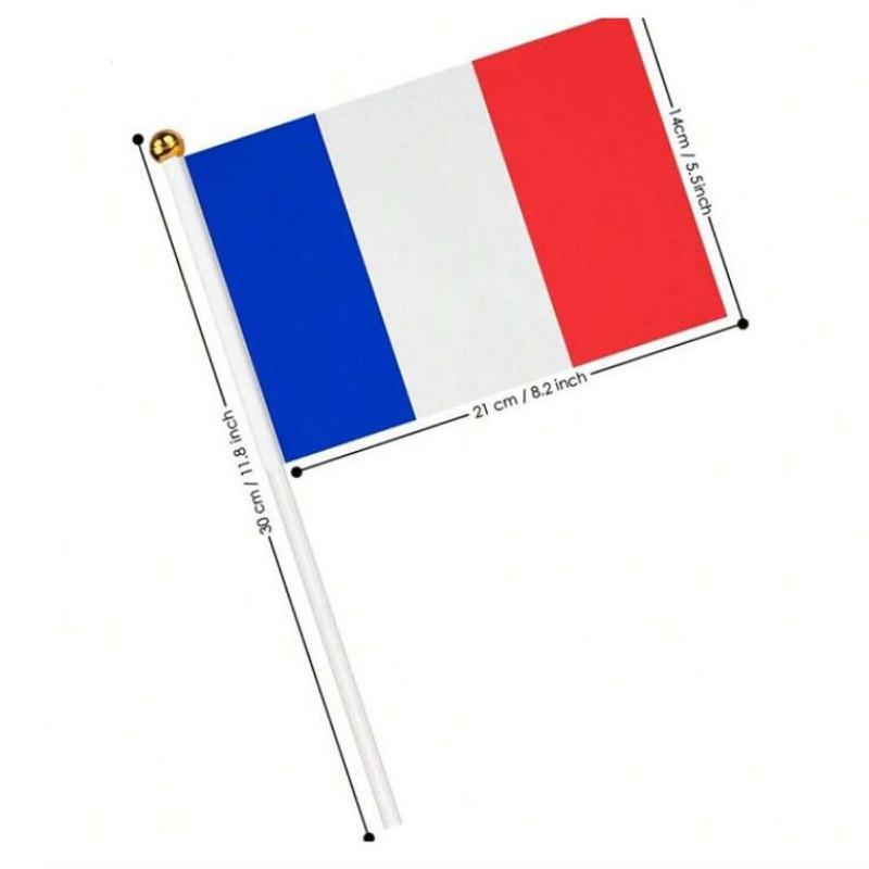 100PCS/Pack Hand Hold Flag 2024 Europe Football Game Handheld Mini Flag Nations Flag for Soccer Events Fans