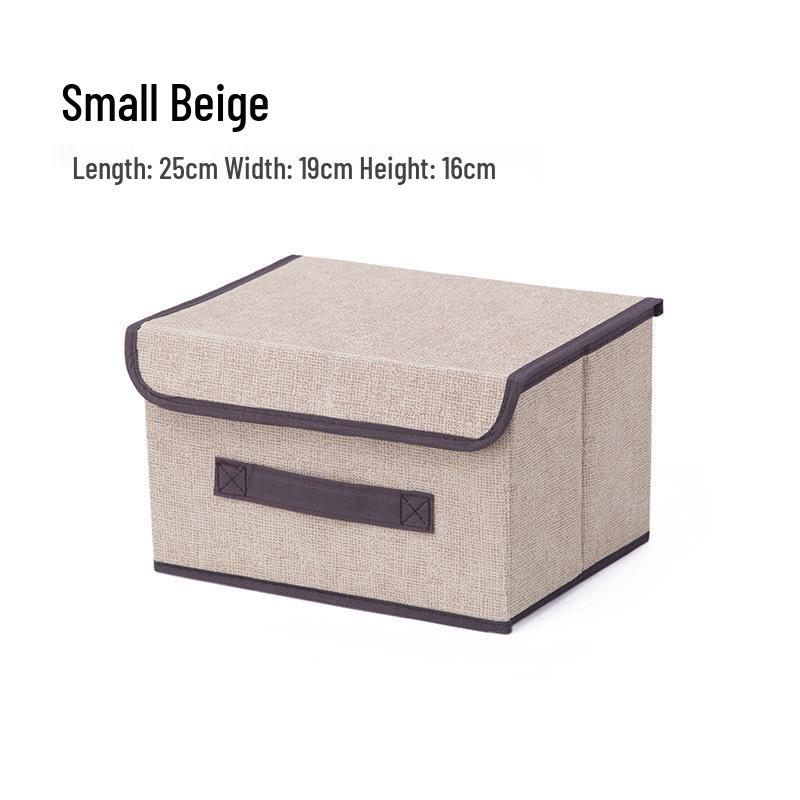 Two-Piece Foldable Non-Woven Fabric Storage and Organizer Box Set