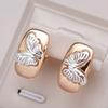New Trend Vintage Butterfly Drop Earrings For Women  Gold With  Color Earring Ethnic Bride Wedding Jewelry