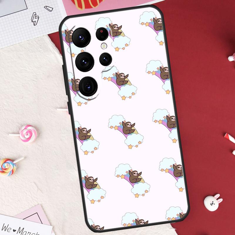Cute Lovely Cozy Sloth Animal Case For Samsung Galaxy S26 Ultra S20 S21 S22 S23 S24 S25 Ultra S10 Plus S25 FE Cover Shell
