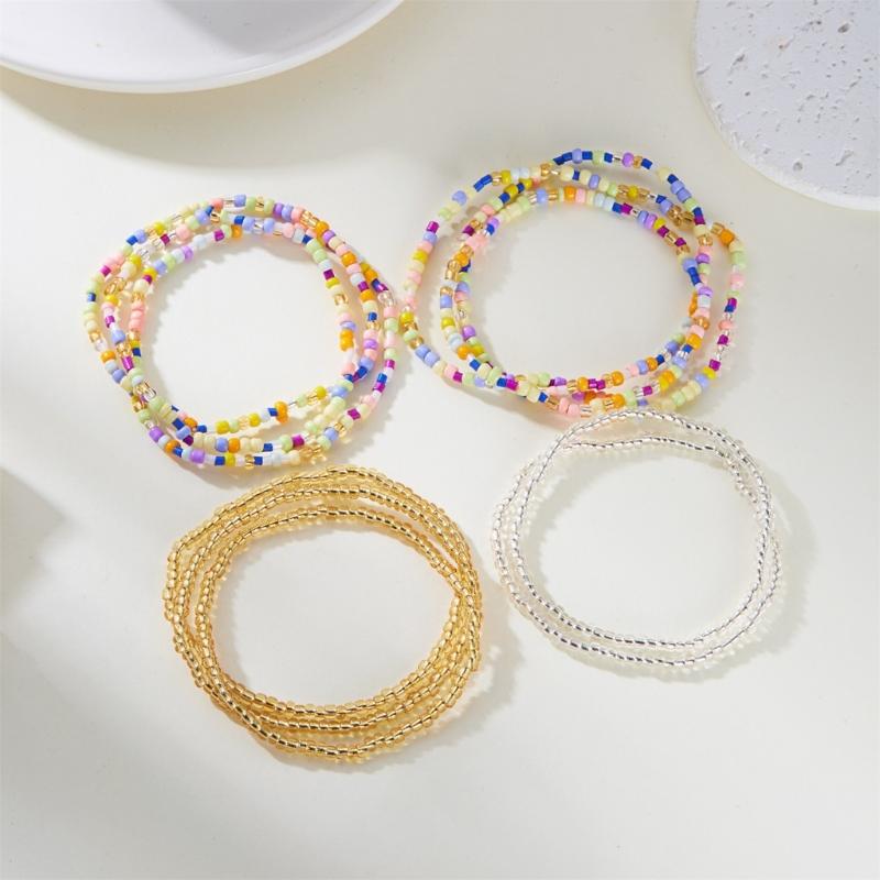 Stackable  Bead Bracelet Braided Designs Fashion Elegant Charm Jewelry Statement Pieces Jewelry Accessories