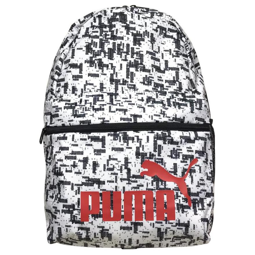 New PUMA Polyester Backpack Regular Unisex Black White 079948-12