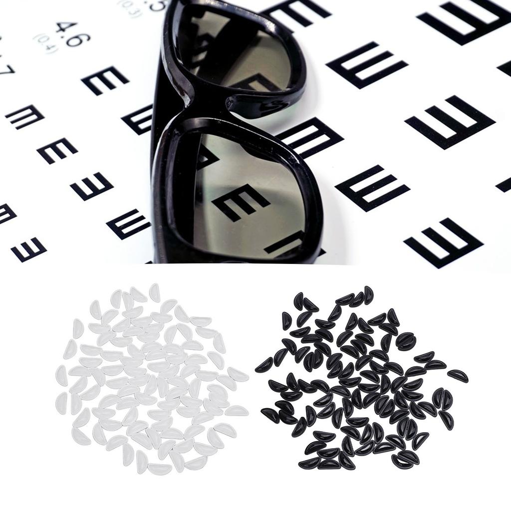 50 pares de almofadas para nariz de óculos de silicone antiderrapante almofada de ar confortável peça de nariz para óculos sung