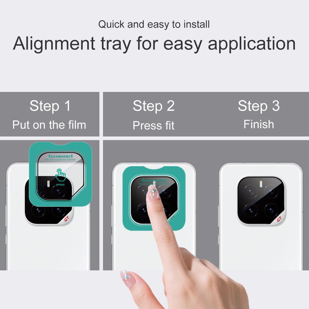 IMAK For Honor GT Pro Camera Lens Protector Tempered Glass Lens Film with Self Positioning Frame