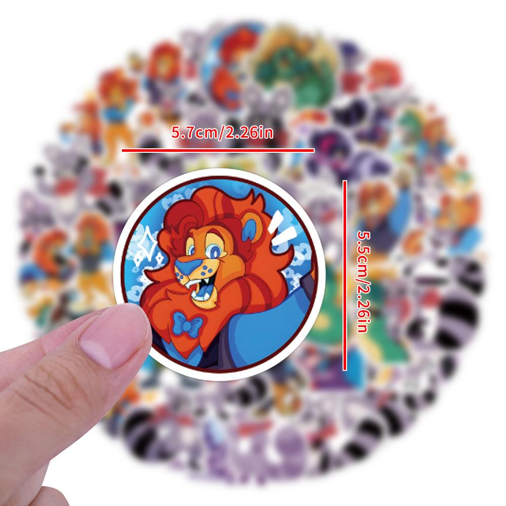 55 New Indigo Park Graffiti Stickers Decorate Suitcase Mobile Phone Cartoon Stickers