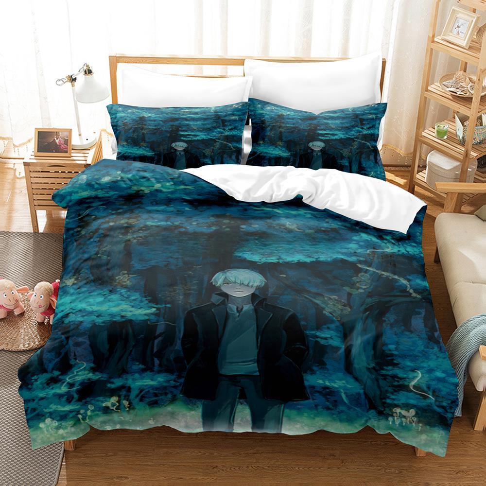 Mushishi Bedding Set Single Twin Full Queen King Size Bed Set Adult Kid Bedroom Duvet cover Sets 3D Print Anime Bed Sheet Set
