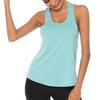 Workout Tank Solid Color Sweat-absorbing Breathable Relaxed-Fit Sleeveless Fitness Polyester Women Athletic Yoga Top Fitness Vest for Girl