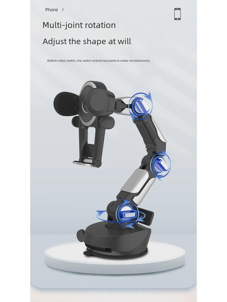 Multifunctional Suction Cup Phone Holder for Trucks with Multi-Angle Adjustment