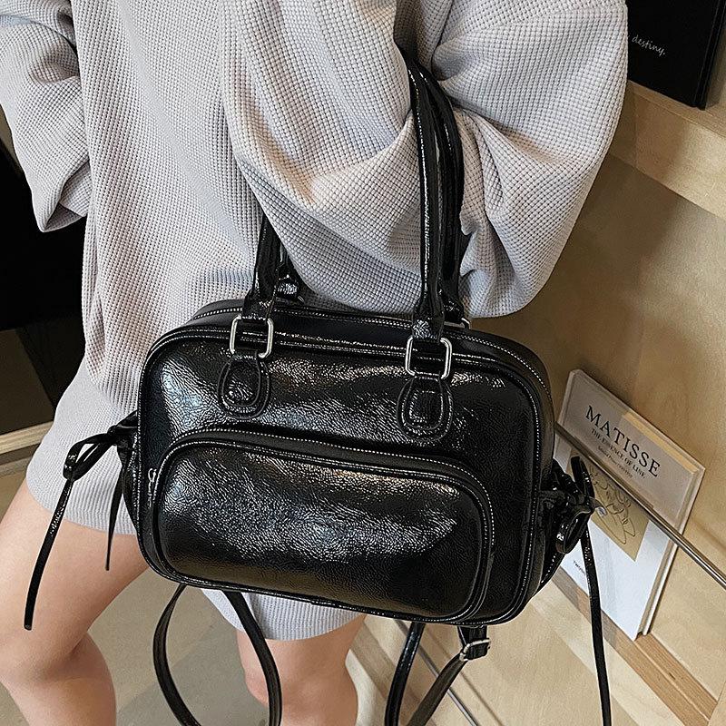 Korean Ins Style Fashion Simple Style Portable Boston Bag Women's Spring and Summer New High-end College Style Backpack