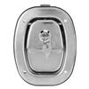 Oval Plane Baffle Door Lock Latch 304 Stainless Steel for Car RVs Trailers Ships Toolbox