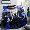 1PC Black Butler Print Flannel Blanket, High quality All Seasons, Home Decor, Warmth and Comfort, Perfect for Christmas Gifts