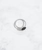 One Enough Surgical Steel Black Stone Ring