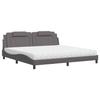 VidaXL Bed with Mattress, Upholstered Bed with Headboard Cushion, Double Bed, Adult Bed, Bedroom Furniture 3208820