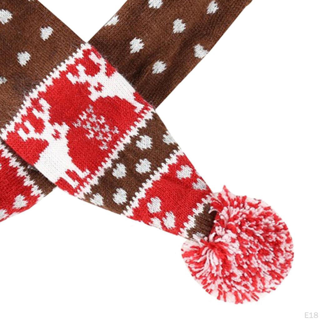 Christmas Dog Cat Santa Scarf Xmas Pet Knitted Winter Neck Warmer Costume for Puppy