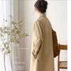 Women's Mid-Length Trench Coat, Spring/Autumn, Korean Style, Loose Fit, Solid Color, Versatile Outerwear, Trendy and Simple Design.