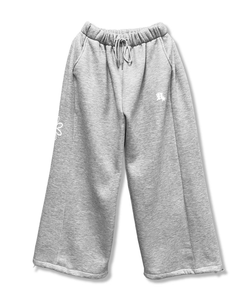 Damiswi (Fleece-Lined) Warm Cotton Balloon Fit Sweatpants_Gray