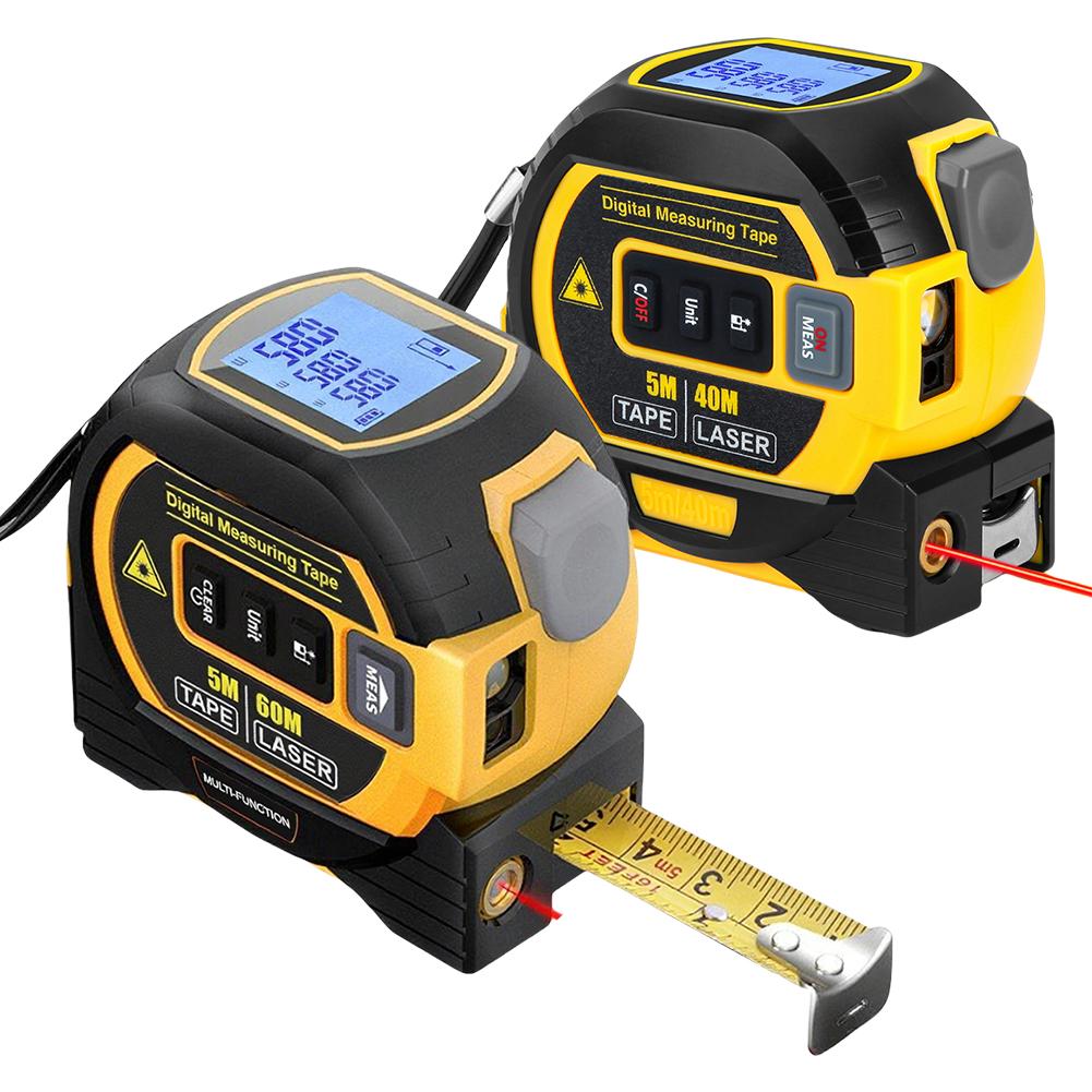 High-Precision Tape Measure LED Display Infrared Distance Meter Cross-Line 3 In 1 Tape Measure Building Measurement Device