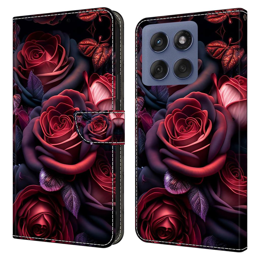 For Motorola Edge 60 Pro 5G Wallet Case Pattern Printing Stand Leather Flip Phone Cover