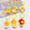 Cartoon Cuddly Yellow Duck Resin Keychain Charm - Cute & Versatile Backpack Accessory.