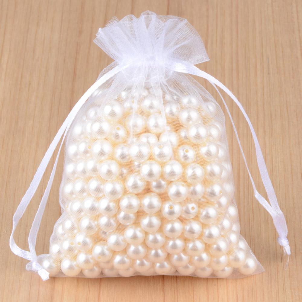 50pcs/lot 7x9cm Drawstring Organza Bags, Good Quality For Candy And Jewelry Packaging