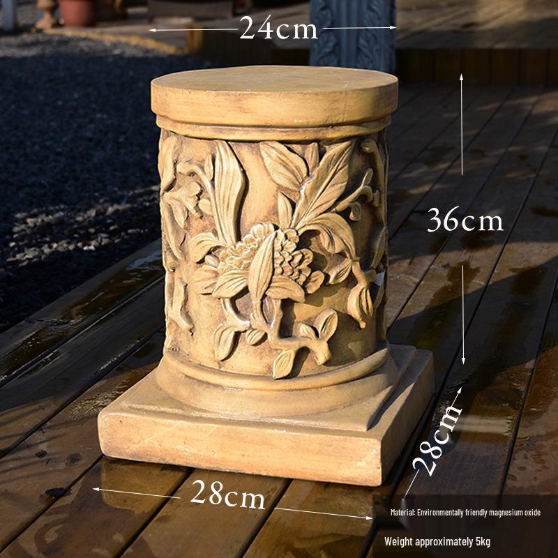 Adornos de Jardín de Columna Romana Retro Europeos: Base para maceta y Exhibición de boda