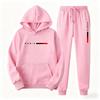 European Size Men's Casual Letter Print Hoodie Set: Unisex Autumn/Winter Hooded Sweatshirt & Long Pants