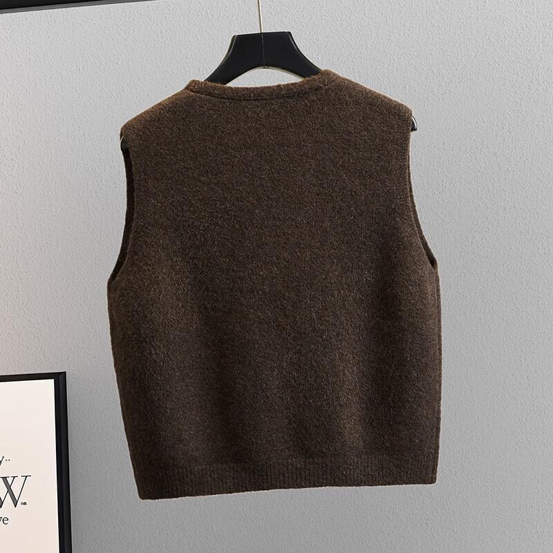 Women's Retro Contrast Trim Knitted Vest