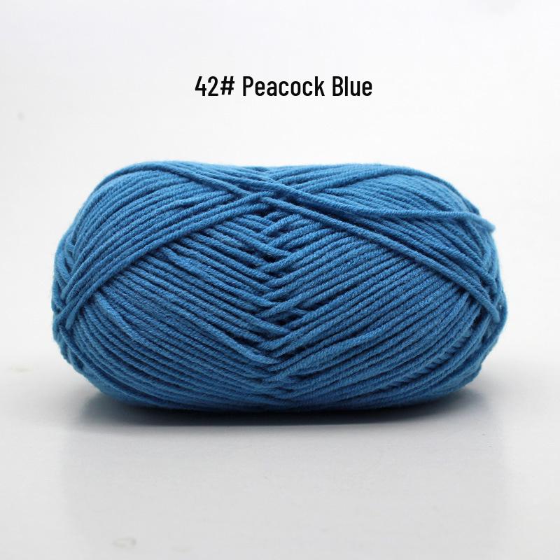 4-Ply Milk Cotton Yarn for DIY Baby Scarf & Blanket Knitting
