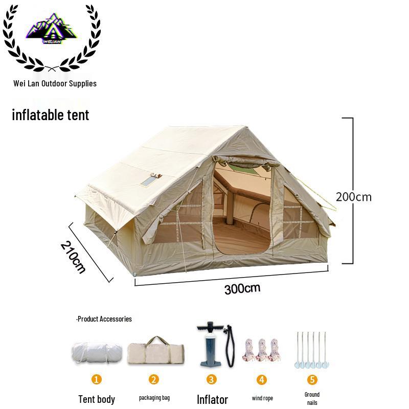 Inflatable One-Piece Tent: Windproof & Rainproof, Portable Oxford Cloth for Outdoor Camping