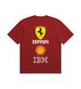 Herren und Damen Oversize Ferrari F1 Renn T-Shirt Klassischer Sponsoren Logo Druck Kurzarm Motorsport Lässig Streetwear Tee