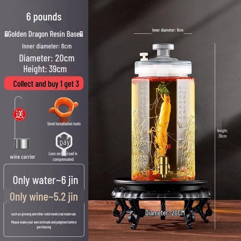 HANDUNYOU Sealed Glass Wine Brewing Jar