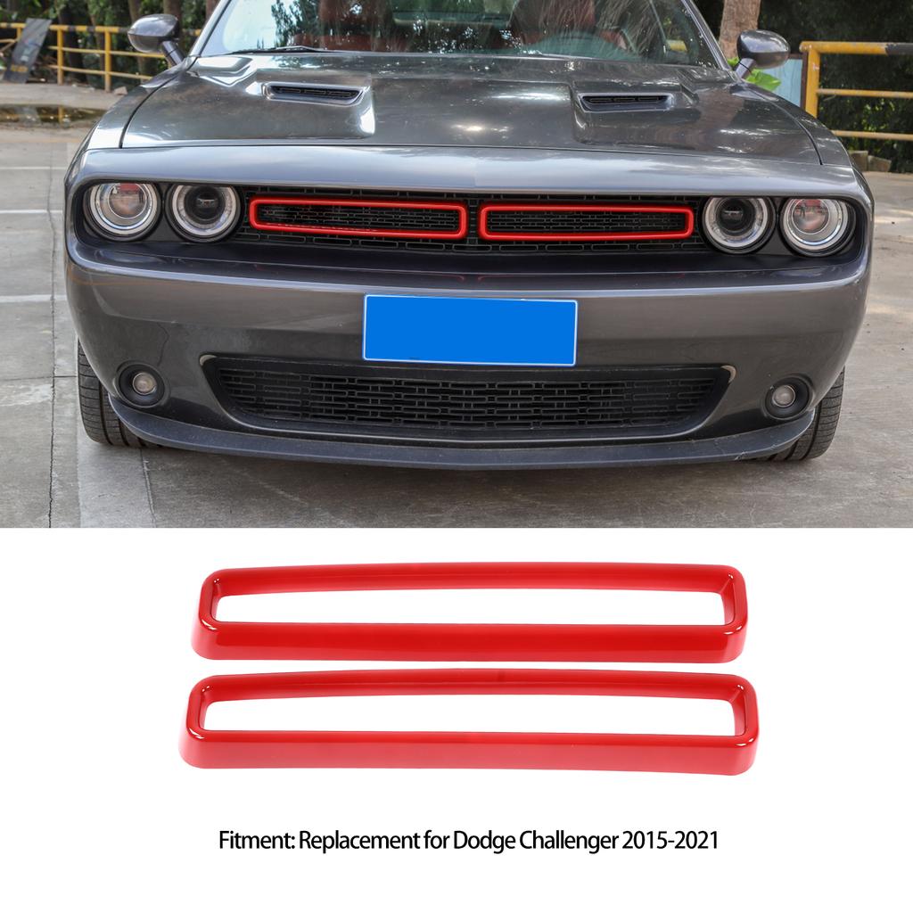 2 Pcs Front Grille Cover Trim Car Adaptations Replacement for 2015‑2021