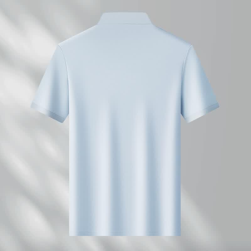 MONTAGUT Men's 10A Antibacterial Long-Staple Cotton Blend Breathable Polo Shirt