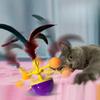 Spin Cat Toys, Self-entertaining and Fun Cat Balls, Feather Cat Toys, Little Cat Toys, New Untoppleable Spinning Balls