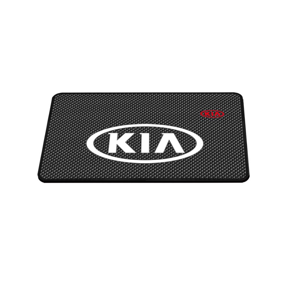

2026 Hot Car Sticker 1Pcs Car Logo Anti Slip Mat Auto Interior Dashboard Silicone Sticky Pad For Kia Sportage 3 Rio K2 Ceed Carn