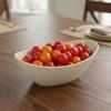 2PCS Thickened Fruit Serving Bowl Large Capacity Preparing-food Bowl Ingot Shape Salad Bowl  Nut