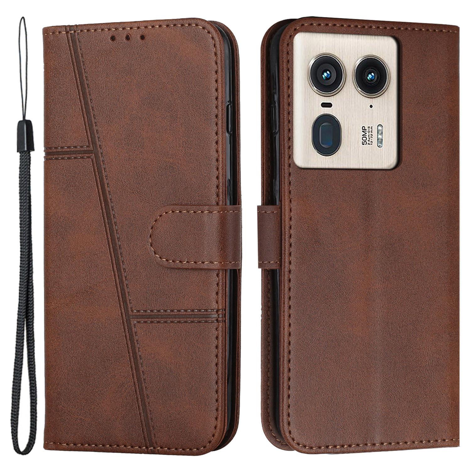 

For Motorola Edge 50 Ultra 5G/Moto X50 Ultra 5G Case PU Leather Calf Texture Phone Cover with Stand F