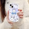 Cute Little White Rabbit for iPhone17PorMax Cartoon Mobile Phone Case 14 Apple 13 Transparent 16/15 Anti-drop