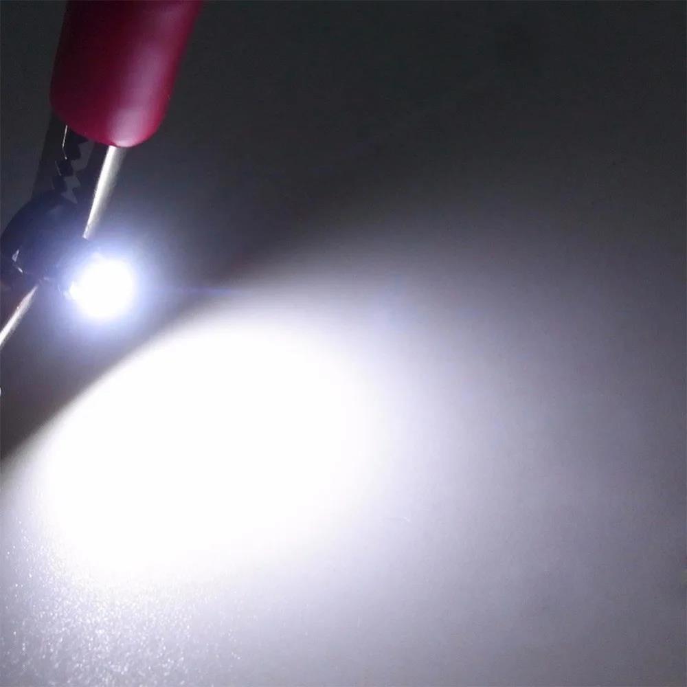 10Pcs T3 1 SMD LED Low Consumption High Bright Long Lifespan Car Bulbs Neo Wedge Climate Gauges Dashboard Control Lights Bulbs 7