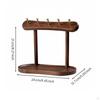 Key Organizer Stand with Tray Wood Entryway Rack MultiFunctional Desktop Jewelry Holder for