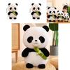 Cute Panda Plush Toy Stuffed Animal Doll Bamboo Shoot Flower Bear Gift For Girls And Kids