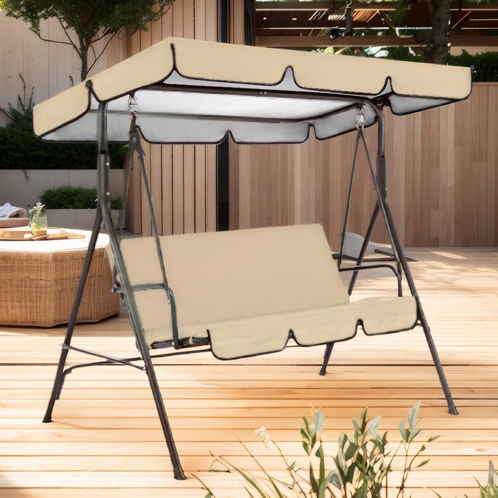Garden Swing Seat Replacement Canopy Waterproof Sun Shade Awning Cover Porch Swing Canopy for Outdoor Patio Garden