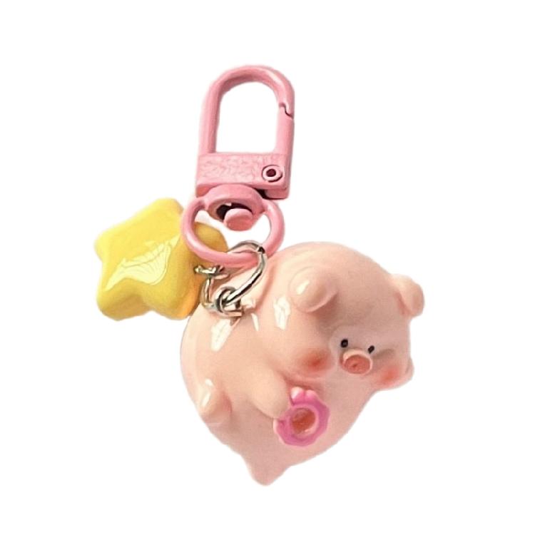 Fashionable Piggy Pendant Keyrings Accessory Cute Animal Bag Decoration for Girl
