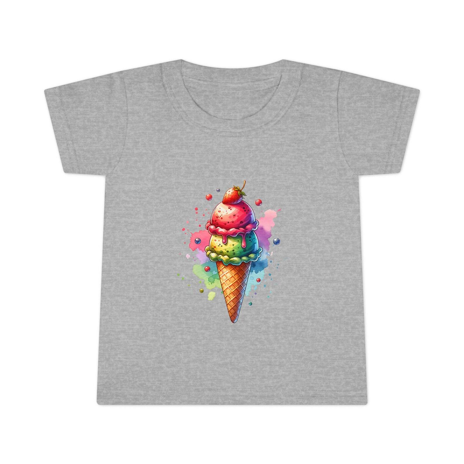 Ice Cream Delight Unisex T-Shirt | Cute Childrenswear, Summer Apparel, Playdate Outfit, Birthday Gift, Ice Cream Lover 130