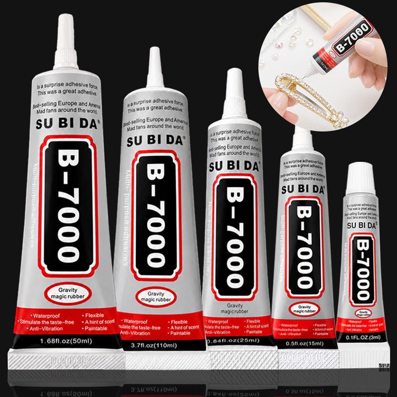 B-7000 Needle Tip Transparent Glue for Phone, Screen Repair, & DIY Jewelry - Strong, Soft Tube Adhesive