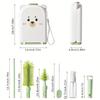 Silicone portable bottle brush special for washing, drain rod storage box set, travel cleaning brush set, teddy bear portable cleaning brush