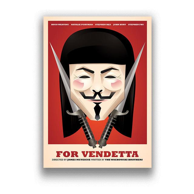 Klassieke Hackers Movie V voor Vendetta Posters en Prints Canvas Schilderij Abstract Decoratief Home Decor