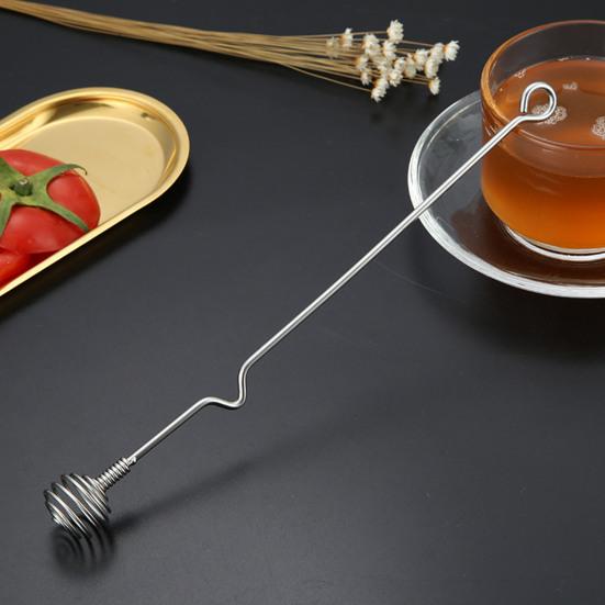 Stainless Steel Honey Dipper Honey Stirrer Multi-Purpose Mixing Spoon for Tea Cocktails Honey Stirring Rod for Syrup Jam Drinks