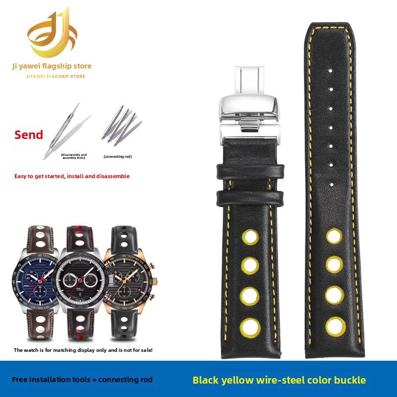 For Tissot 1853 Racing Sports PRS516 T91 T044 T100417/T044430 Watch Strap Genuine Leather Cowhide Watchband Men 20mm Bracelet